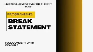 Break Statement | break Statement in c++ with example #programming #cpp