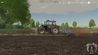 LS19 Fendt 720 black beauty cultivating a field on Gemeinde Rade