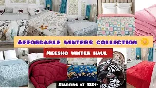 Under 400/- Huge Dohar & winter blanket Collection 🌼 Meesho winter Haul || Must have #meesho #winter