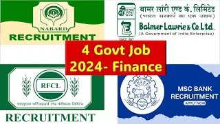 4 Government Job for CA, CMA,CS, MBA, BCom & MCom candidate| NABARD, Balmer Lawrie, MSC Bank & RFCL