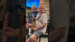 Jim Connor playing the blues at The Brew Shed Open Mic. The sky is crying by Stevie Ray Vaughan