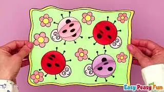 3D Ladybugs Paper Craft - bug crafts for kids