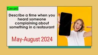 Describe a useful object that you can&rsquo;t live without | Cue card with Answer | May to August 2024
