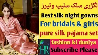 Best silk night gowns|Silksilky|Silky pajama set sleepwears|HRfkd|