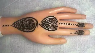 Stylish fancy henna art for young girls 
