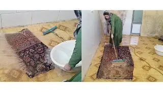 Rug Cleaning by Nomadic Woman | Satisfying rug cleaning ASMR