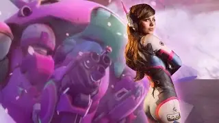 Playing Overwatch In My New Cosplay!!! - AZZYLAND