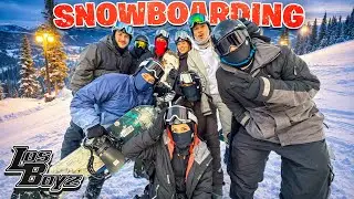 Los Boyz и Las Girlz впервые катаются на сноуборде!!!