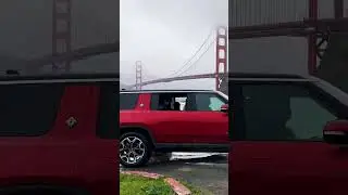 Driving Rivian R1S Off-Road In Mud Hole #rivian   #redcanyon #goldengatebridge
