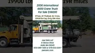 Pre-Emission, Low Mileage: 2006 International 56ft National 456B Crane Truck with 19900 lbs Lift