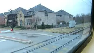 DART Green Line Departs Farmers Branch Station
