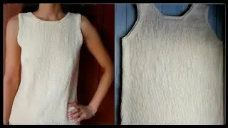 How to knit tank top, bottom up knitting tutorial.