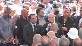 Aurelio De Laurentiis ai funerali di Ciro Esposito