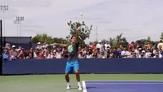 Roger Federer Serve In Super Slow Motion 2 - 2013 Cincinnati Open