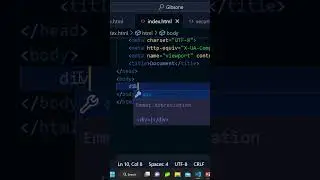 Shortcut for using DIV elements in html..     #programming #calculation #easteregg #coding  #viral