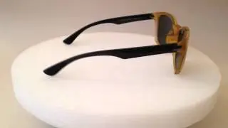 Ray-Ban Active Wayfarer Sunglasses Yellow and Gray Mirror Lens RB4197 6043/6G 56mm