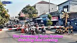 The Pemalang Train Station Heading And Leaving
