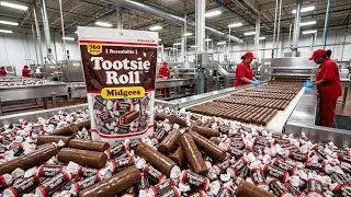 Inside the Tootsie Roll Factory: Pulling Chocolate Taffy into Chewy Logs