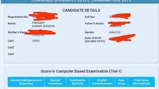 my ssc chsl 2019 score || descriptive copy marks ||