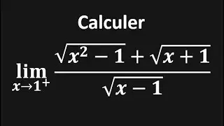 calcul de limite des fonctions irrationnelles Exemple 1