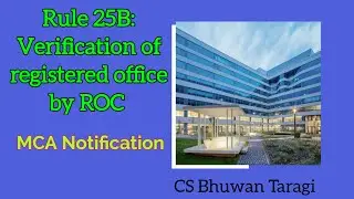 Notification: Verification of Registered office by ROC