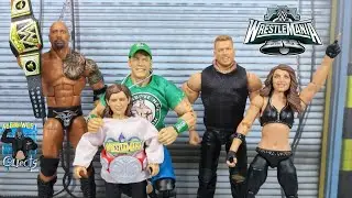 WWE Mattel Wrestlemania 40 Elite Review!  Featuring The Rock Cena Trish Pat McAfee & BAF Nicholas!