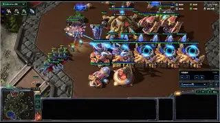 StarCraft II - TvP - Terran Ball vs Void Ray and Dark Templar