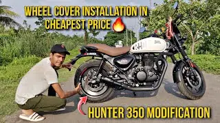 Hunter 350 Wheel Cover Installation🔥 | Wheels Cover for all Bikes | Modified Hunter 350