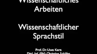 Uwe Kern / Christian Sch&auml;fer: Wissenschaftlicher Sprachstil