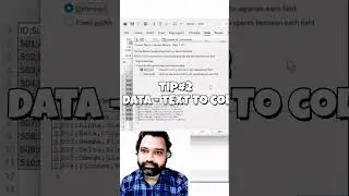 EXCEL: быстрое разделение текста по столбцам #shorts #viral #learning #fyp