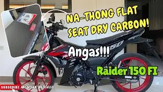 FLAT SEAT Raider 150 Fi ( Na-thong flat seat dry carbon installation )