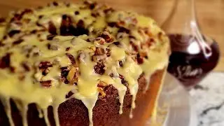 Сироп для кекса с бататом, пеканом и орехами, настоянный на коньяке #рецепт