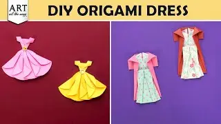 How to Make an Origami Princess Dress | Easy Paper Craft for Kids | DIY Origami Dress @VENTUNOART