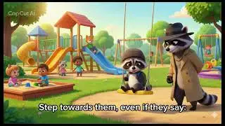 Safety Tips for Kids: Don't Go With Strangers (Raccoon Story) 🚔