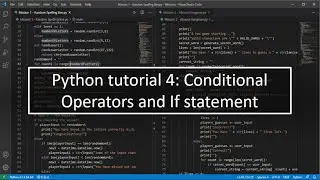 Python tutorial 4: Conditional operators and If statement
