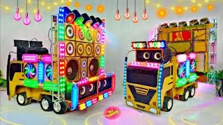 Mini Dj Truck Loading at-home by Cardboard Making Dj truck | Mini Dj Setup | dj wala,competition dj
