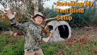 Revealing My Hunting Tent Setup For Deer Hunting In My (Backyard)