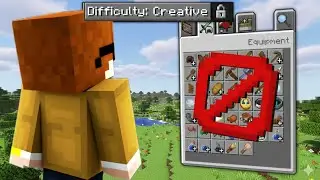 Beating Minecraft in Creative Mode&hellip; But I Can&rsquo;t Use Inventory 😱