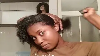 DID YOU SAY 4C NATURAL HAIR  DOES NOT SLEEK?? WATCH THIS..