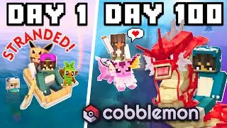 100 Days in Ocean COBBLEMON with MY GIRLFRIEND - FULL MINECRAFT MOVIE