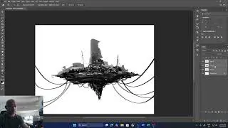 Speedpainting Floating Island in 9 minutes (No BGM)