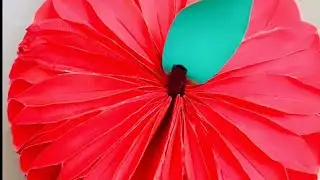 DIY Paper Apple | 3D Paper Apple |Paper Crafts For School Paper Craft  Easy Kids Craft Ideas 🍎#video