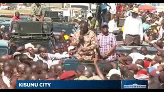 President William Ruto was heroically welcomed in Kondele, Kisumu.