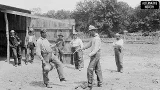 Archival photographs of American settlers on the Great Plains from the late 19th century