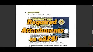 Sino ang required mag pasa ng attachments sa EAFS?