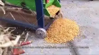 how to peel maize corn I corn sheller and thresher #cornsheller #threshermachine