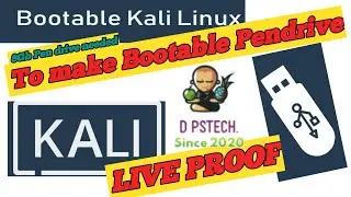 Kali Linux bootable Pendrive || vikash tech times  ||