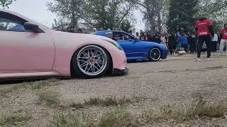 Interestingly Modified FRS VS. Race Truck, Then R32 Skyline VS. Pink G37 In A 2-Step Competition.