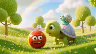 🐢 The Turtle & the Bouncy Ball | Slow and Steady Wins with a Smile