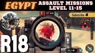 Sniper fury R18 Egypt Assault Missions 11-15 | Sniper Fury gameplay | Invincible Sigog